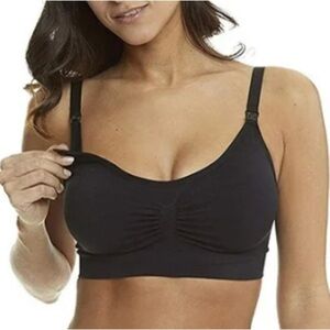 Full Bust black Maternity Seamless Wireless Nursing Bra